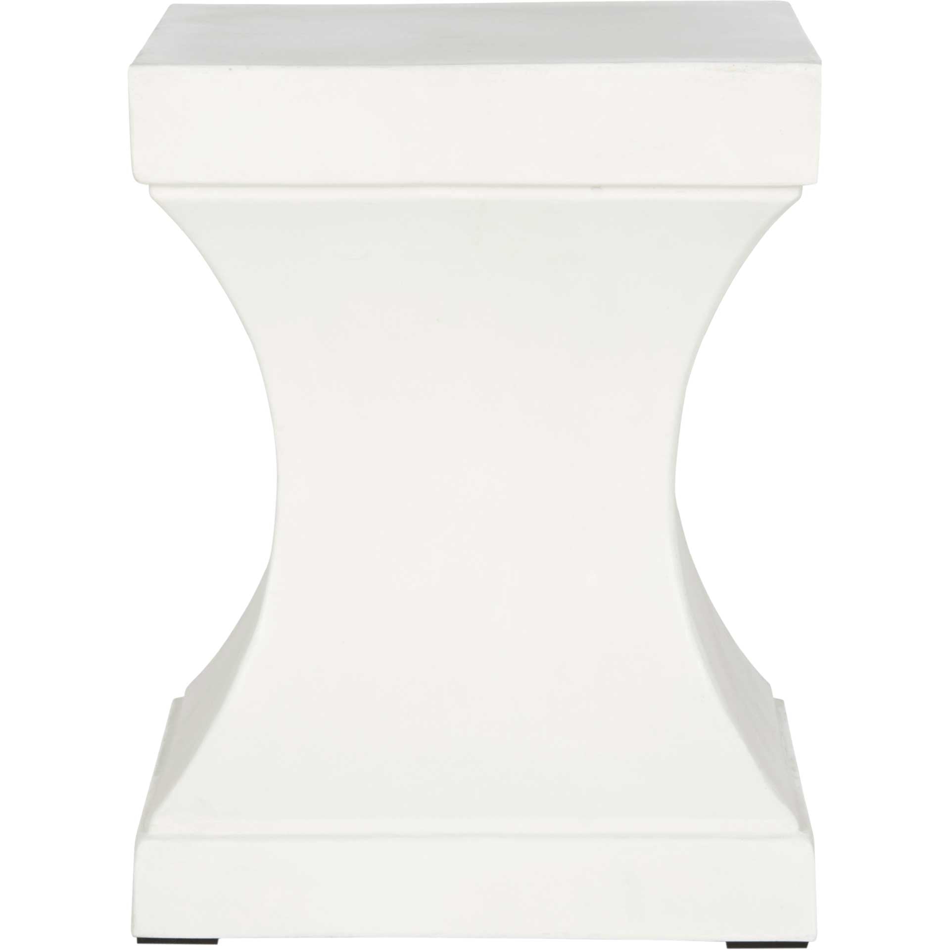Cuallie Modern Concrete Accent Table Ivory