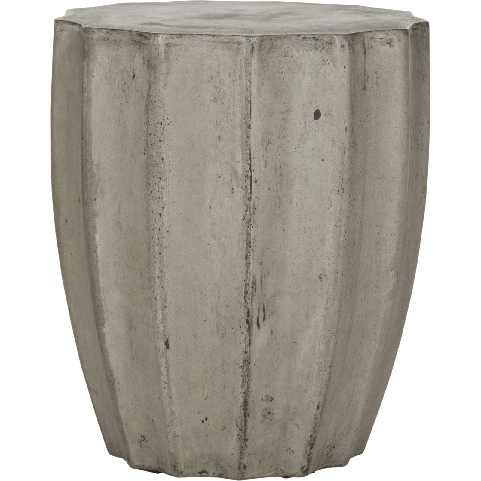 Jadis Modern Concrete Round Accent Table Dark Gray