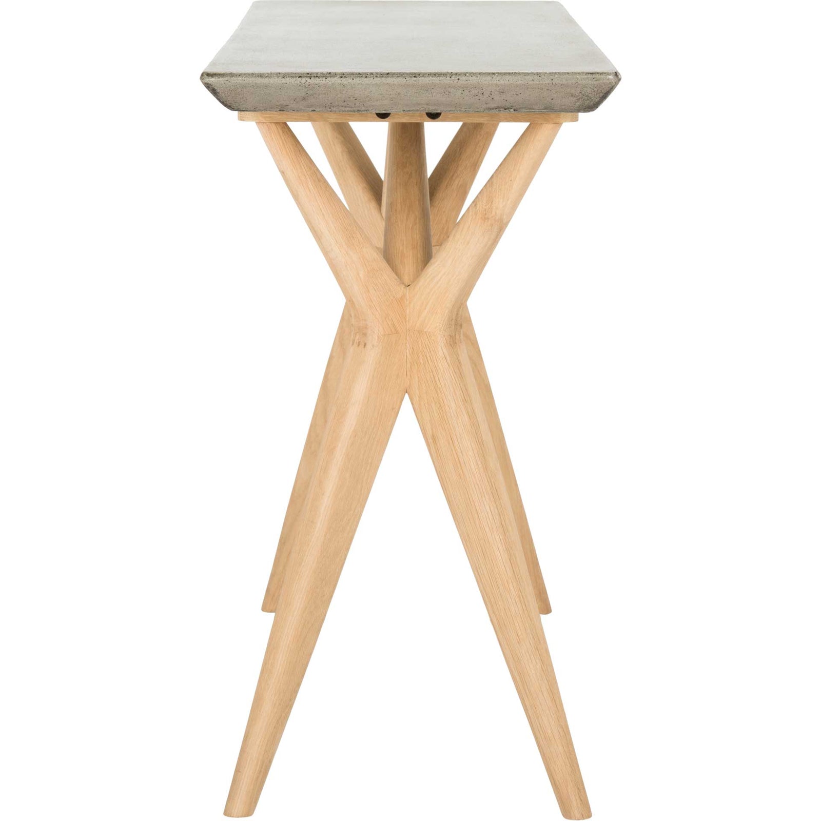 Rafin Modern Concrete Console Dark Gray