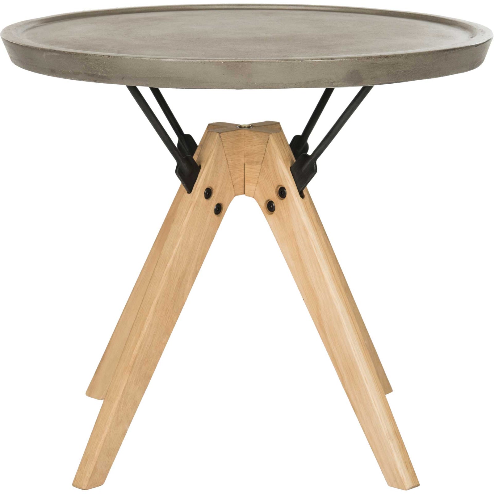 Farah Modern Concrete Side Table Dark Gray