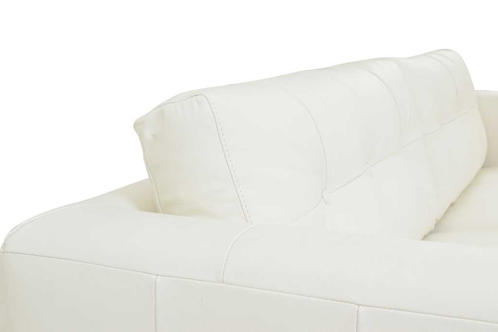 Corcoran Leather Sofa Pure White