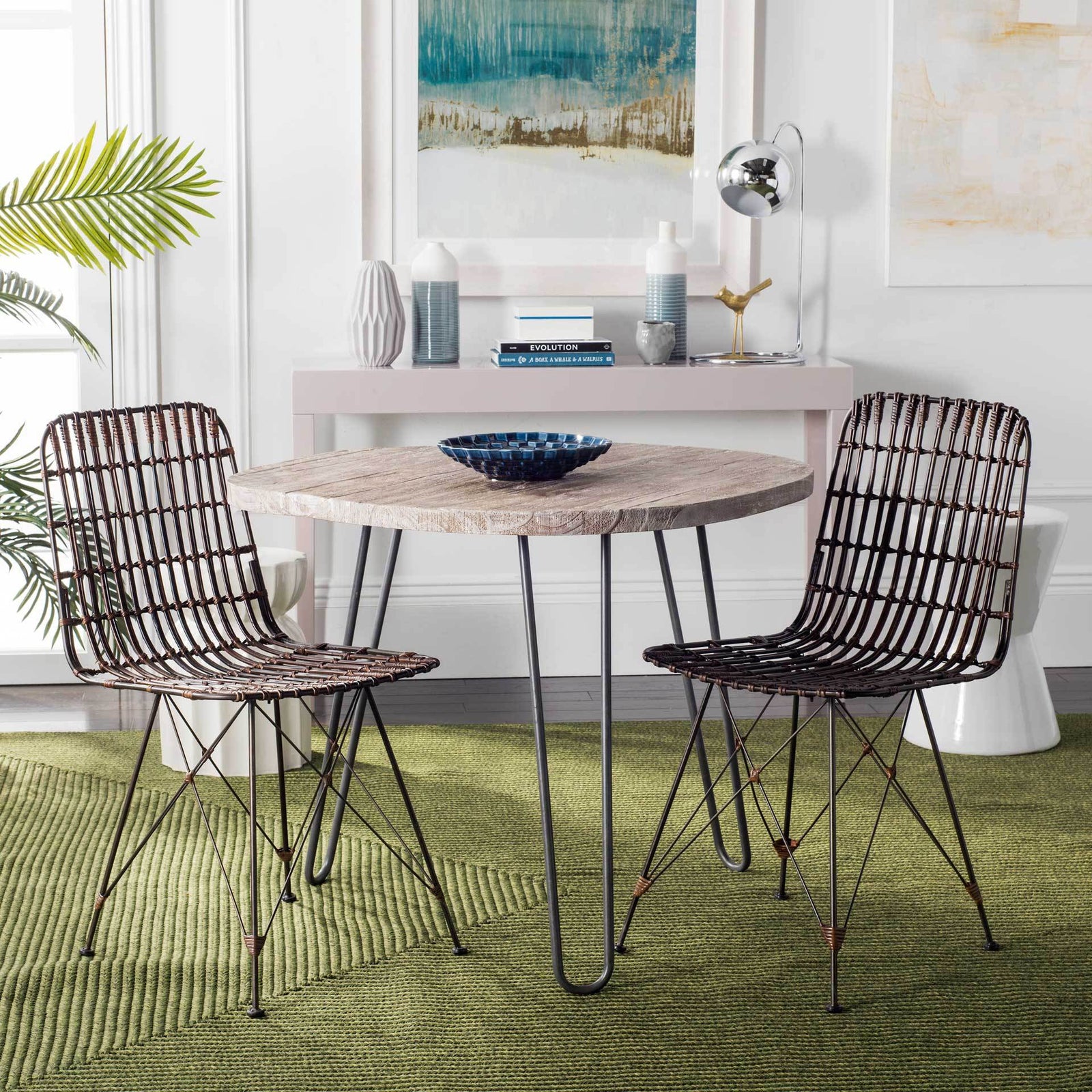 Millie Wicker Dining Chair Croco Brown (Set of 2)