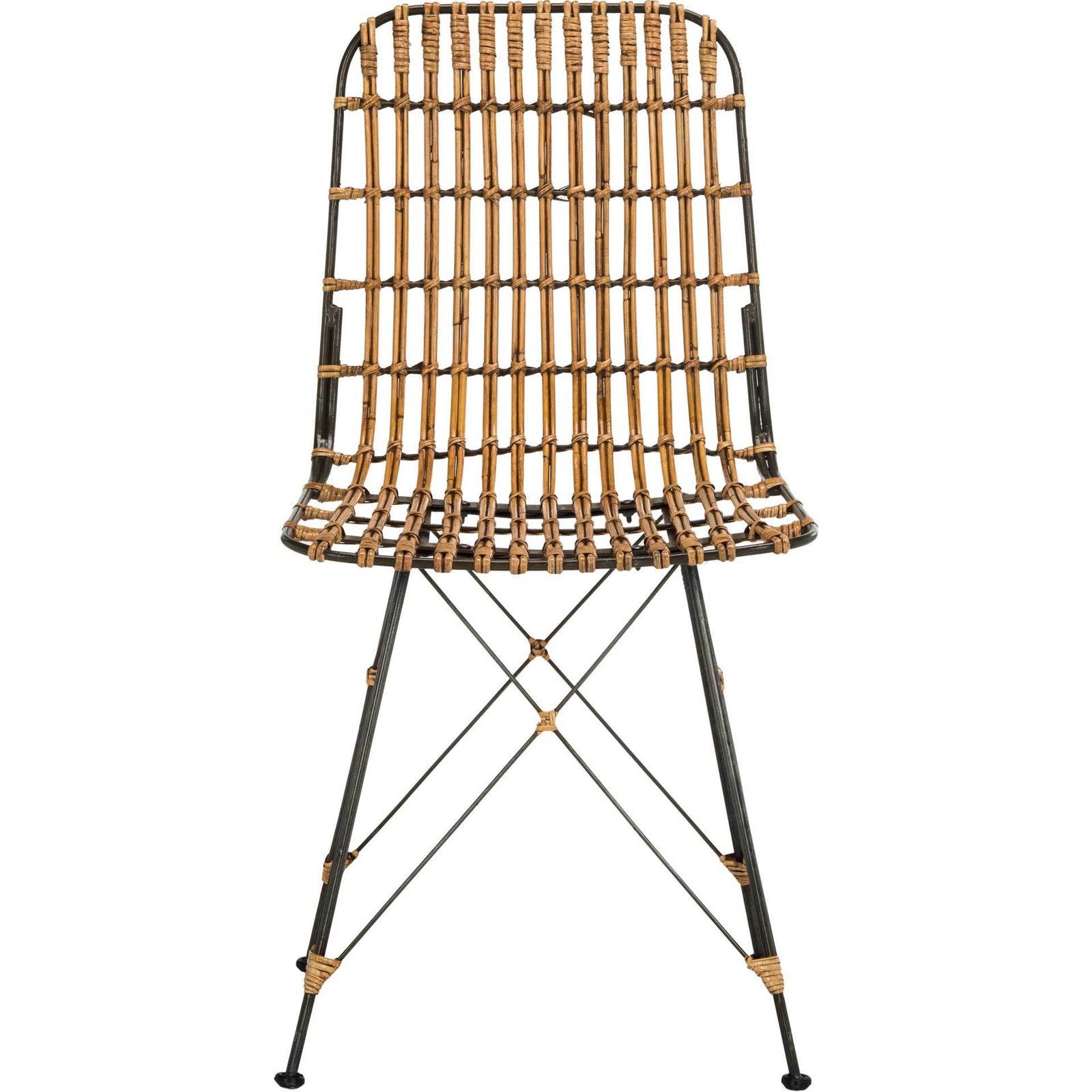 Millie Wicker Dining Chair Natural Brown Wash (Set of 2)