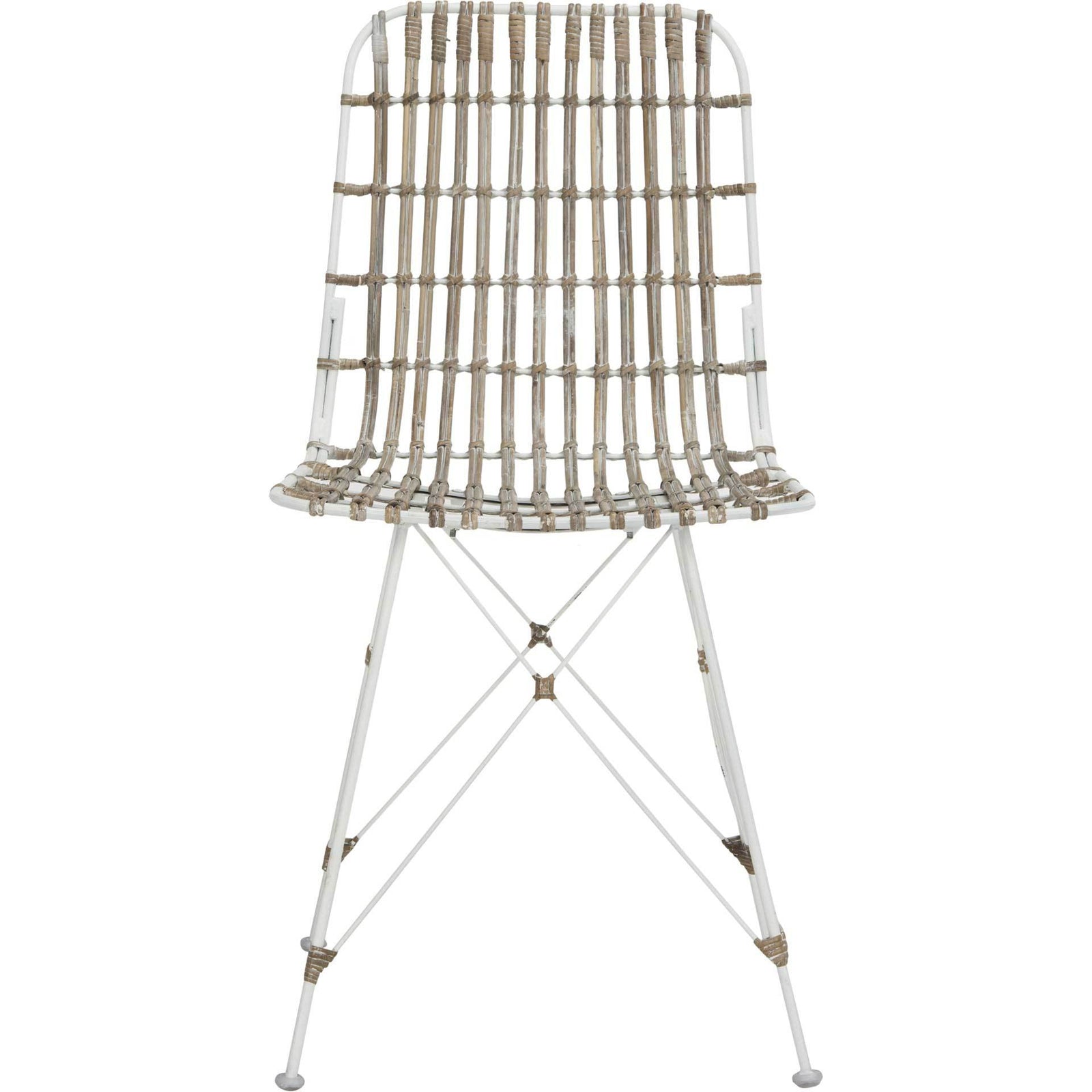 Millie Wicker Dining Chair White Wash (Set of 2)