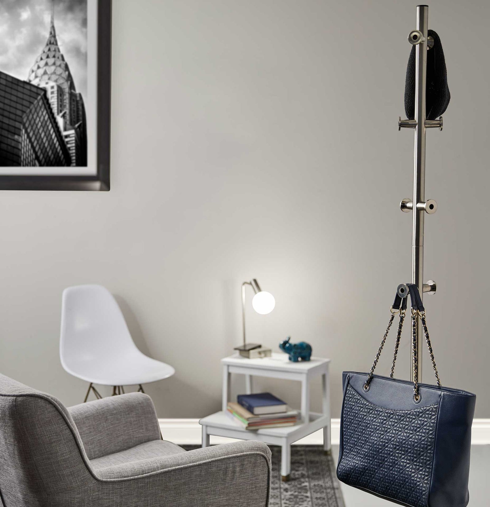 Kent Coat Rack Brushed Steel