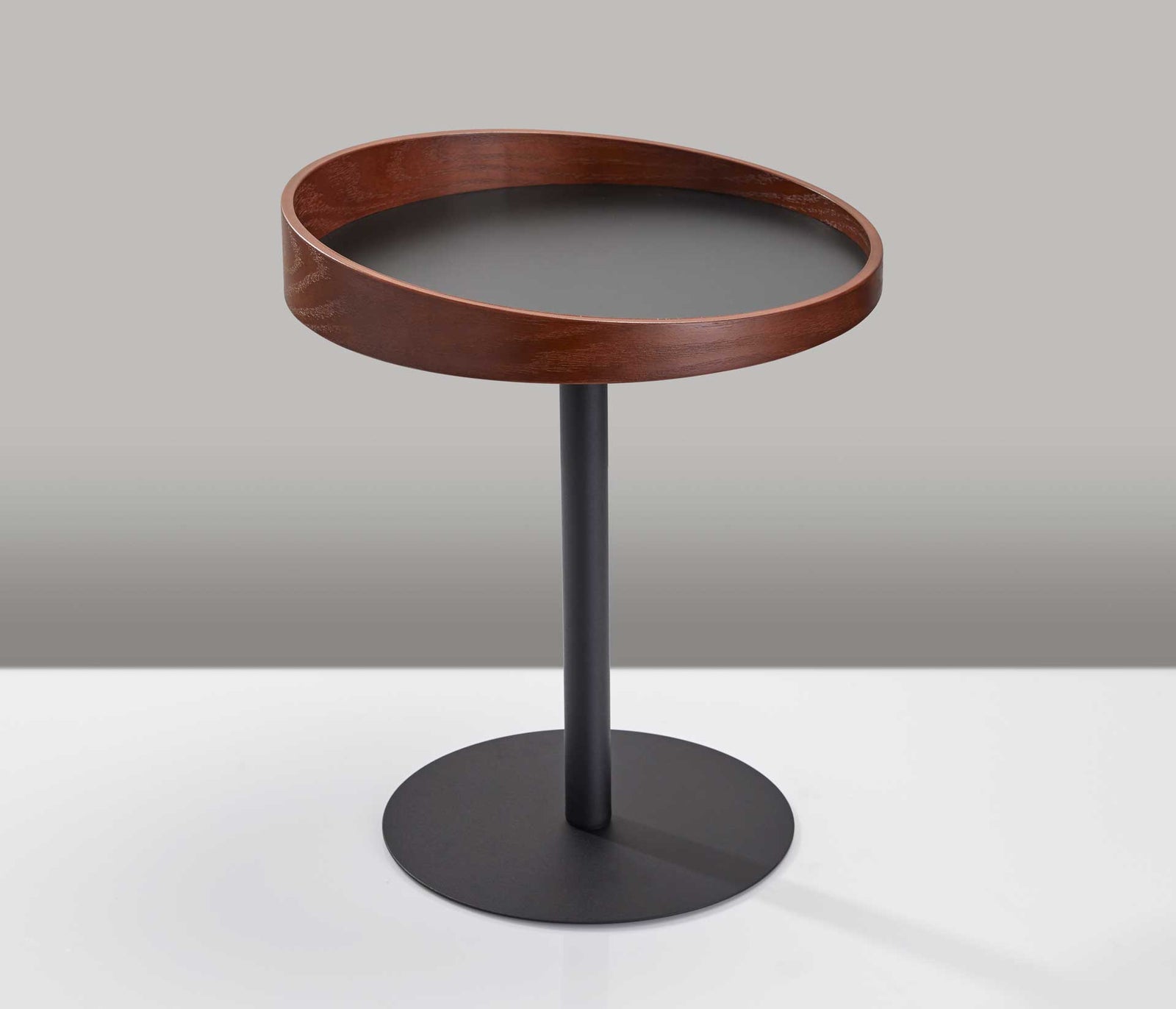 Croix End Table Black/Walnut