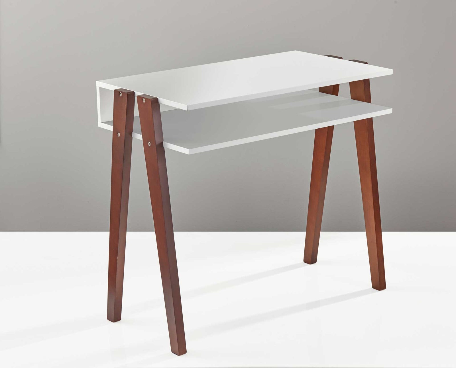 Laon Desk White/Walnut