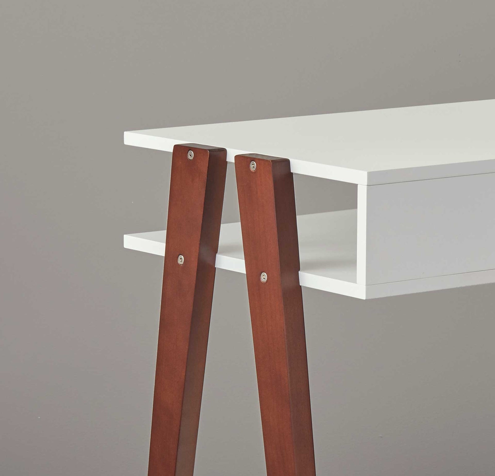 Laon Desk White/Walnut