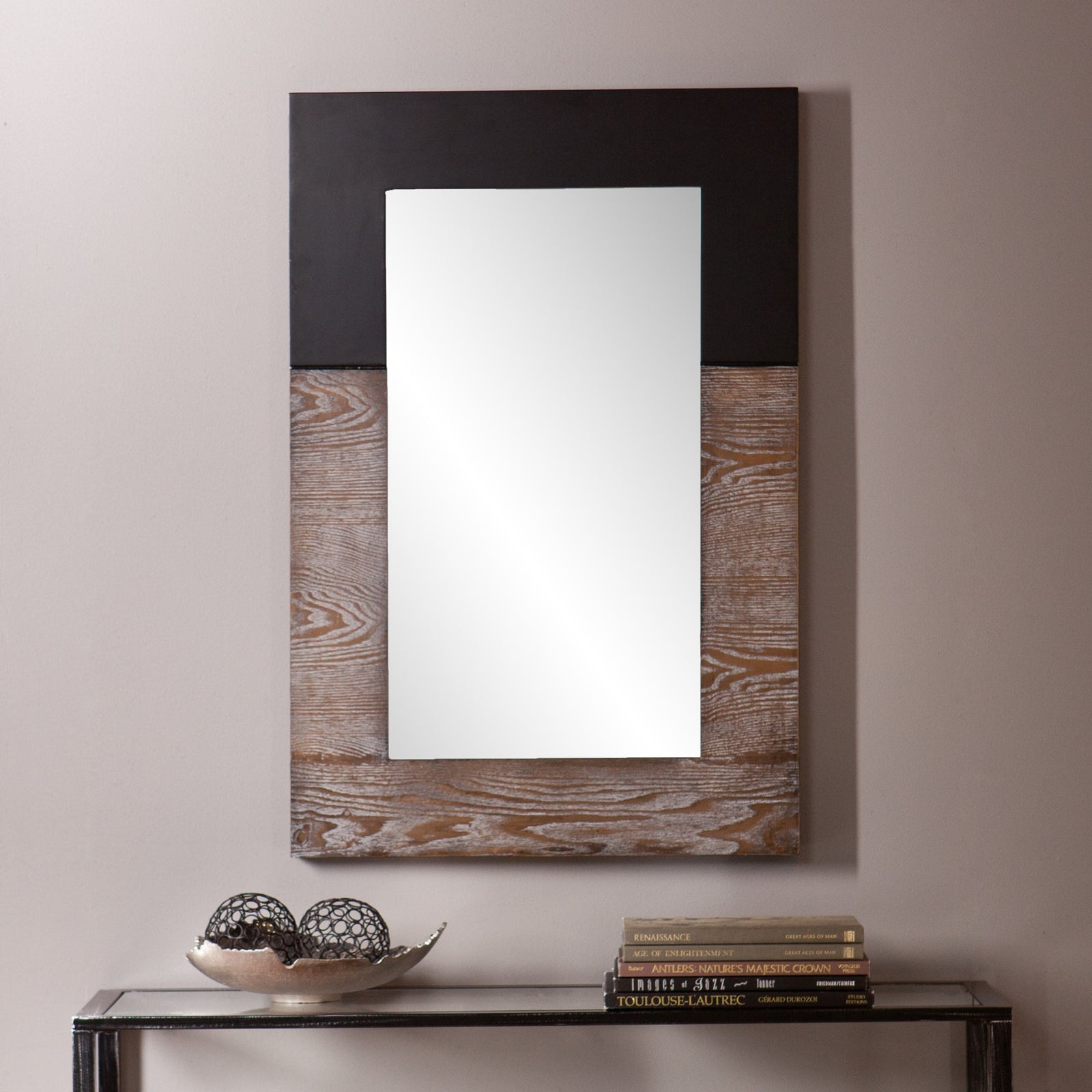 Wagars Wall Mirror Burnt Oak/Black