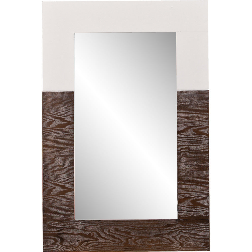 Wagars Wall Mirror Burnt Oak/White