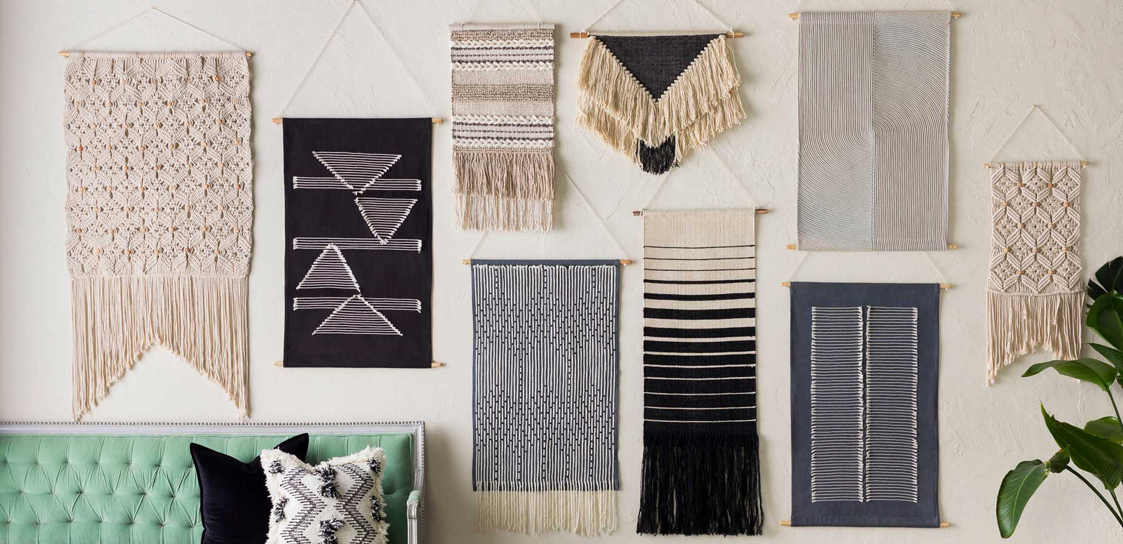 Salma Wall Hanging Charcoal/Cream