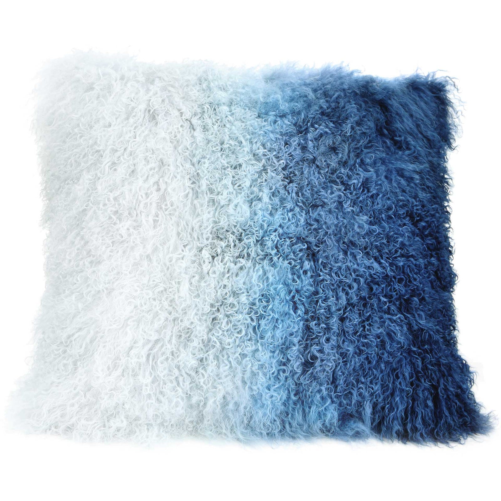Lars Fur Pillow Blue Spectrum
