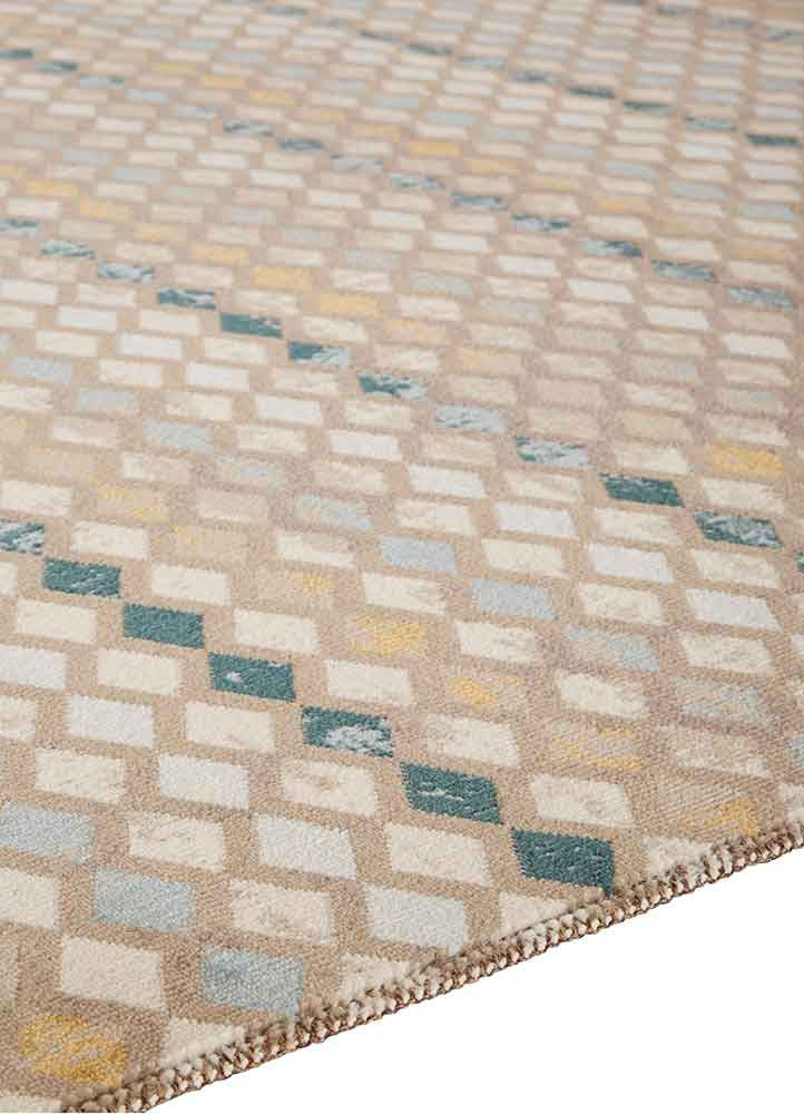 Zane Block Out Neutral/Blue Area Rug