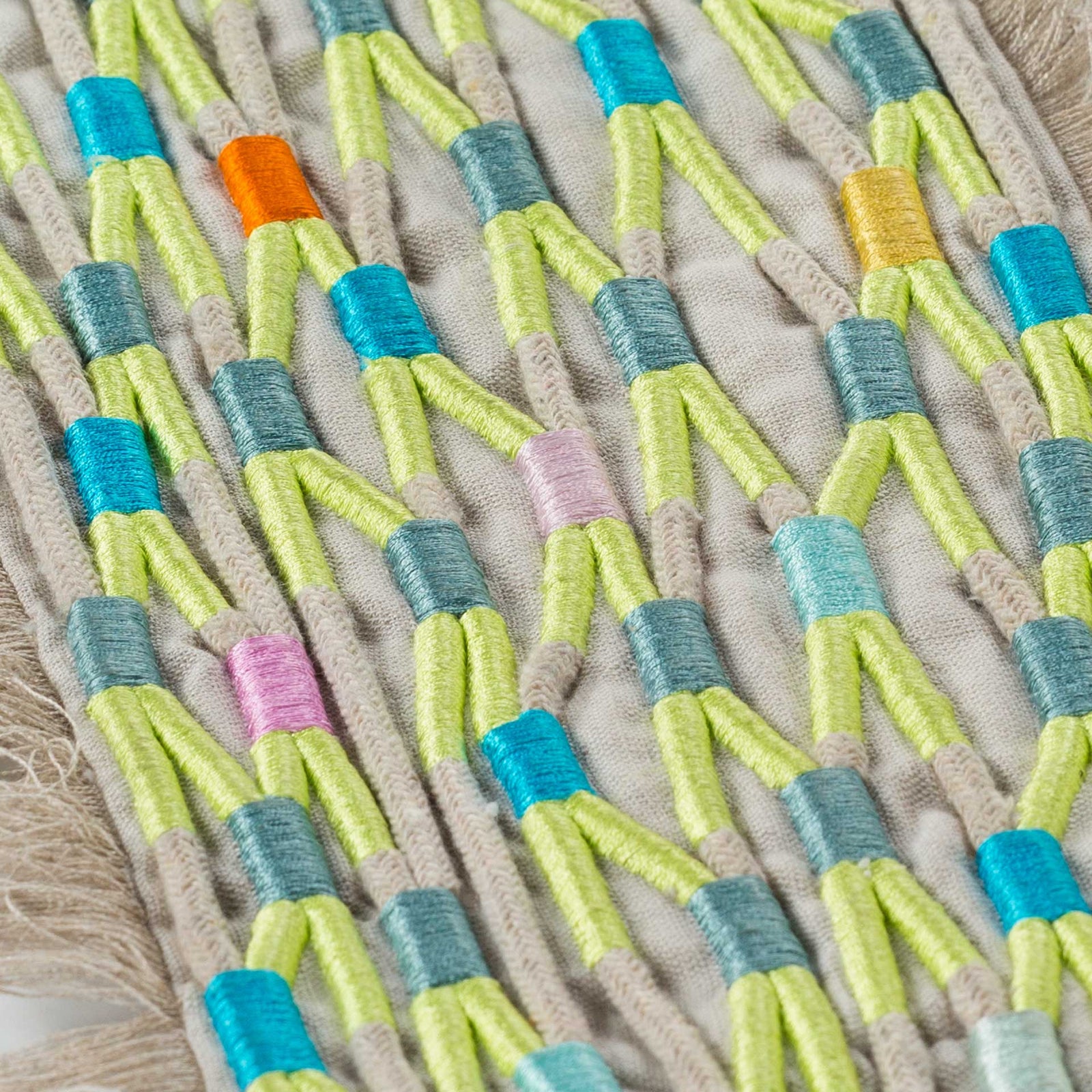 Ashley Wall Hanging Beige/Lime/Teal