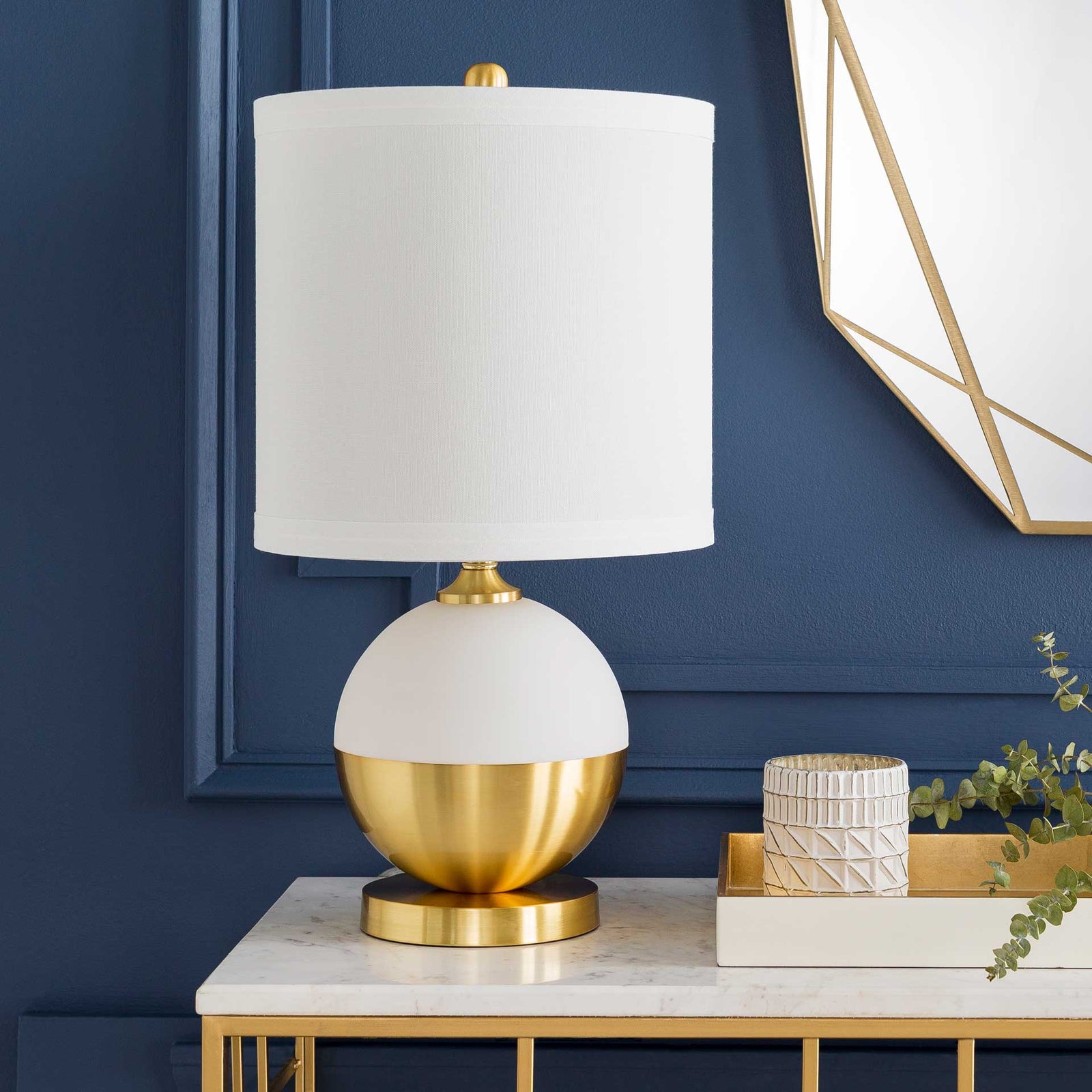 Alexander Table Lamp White/Brass
