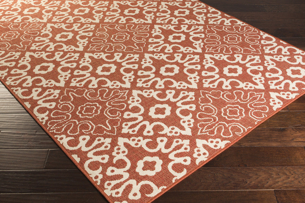 Alfresco Cherry/Beige Area Rug