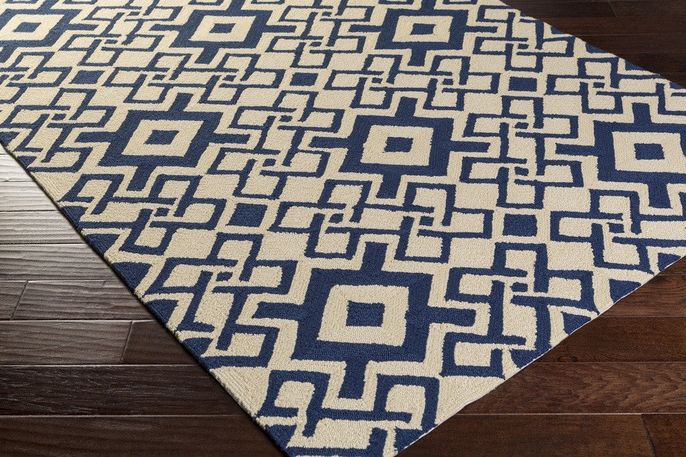 Aura Cobalt/Beige Area Rug