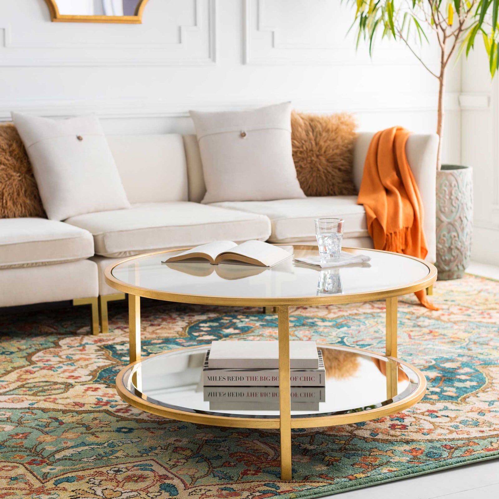 Asher Coffee Table Gold/Clear