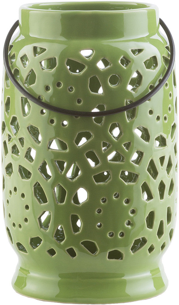 Avery Ceramic Lantern Lime