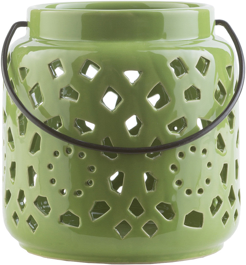 Avery Ceramic Lantern Lime