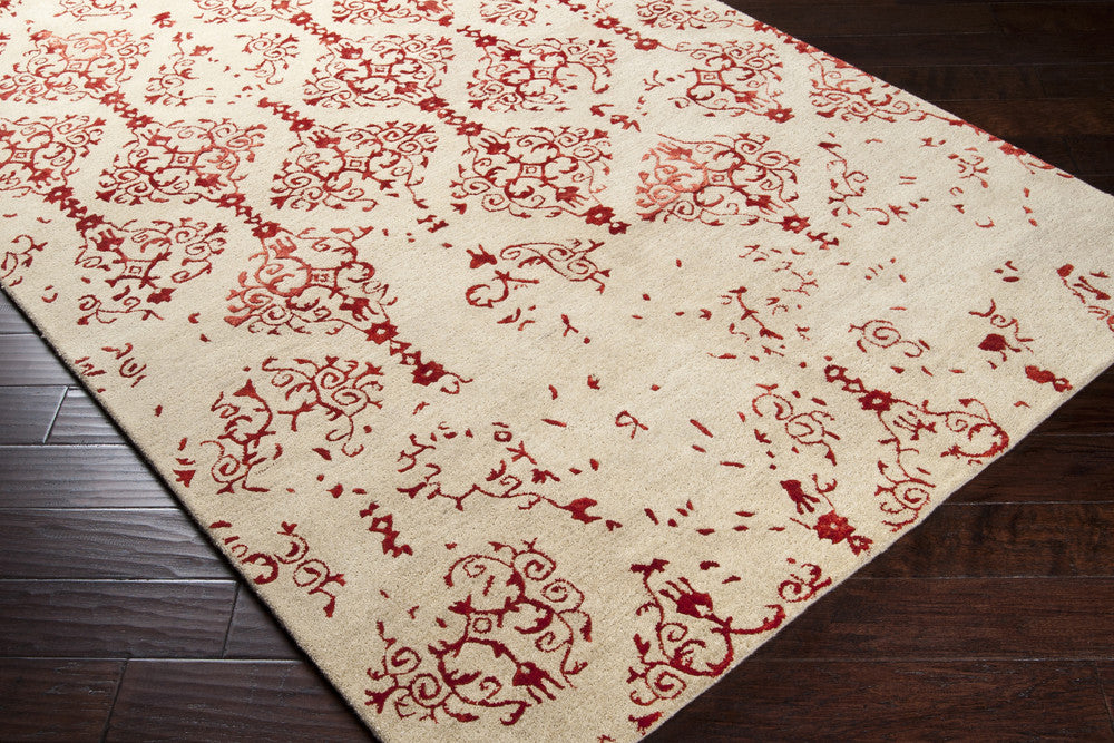 Banshee Cherry/Beige Area Rug