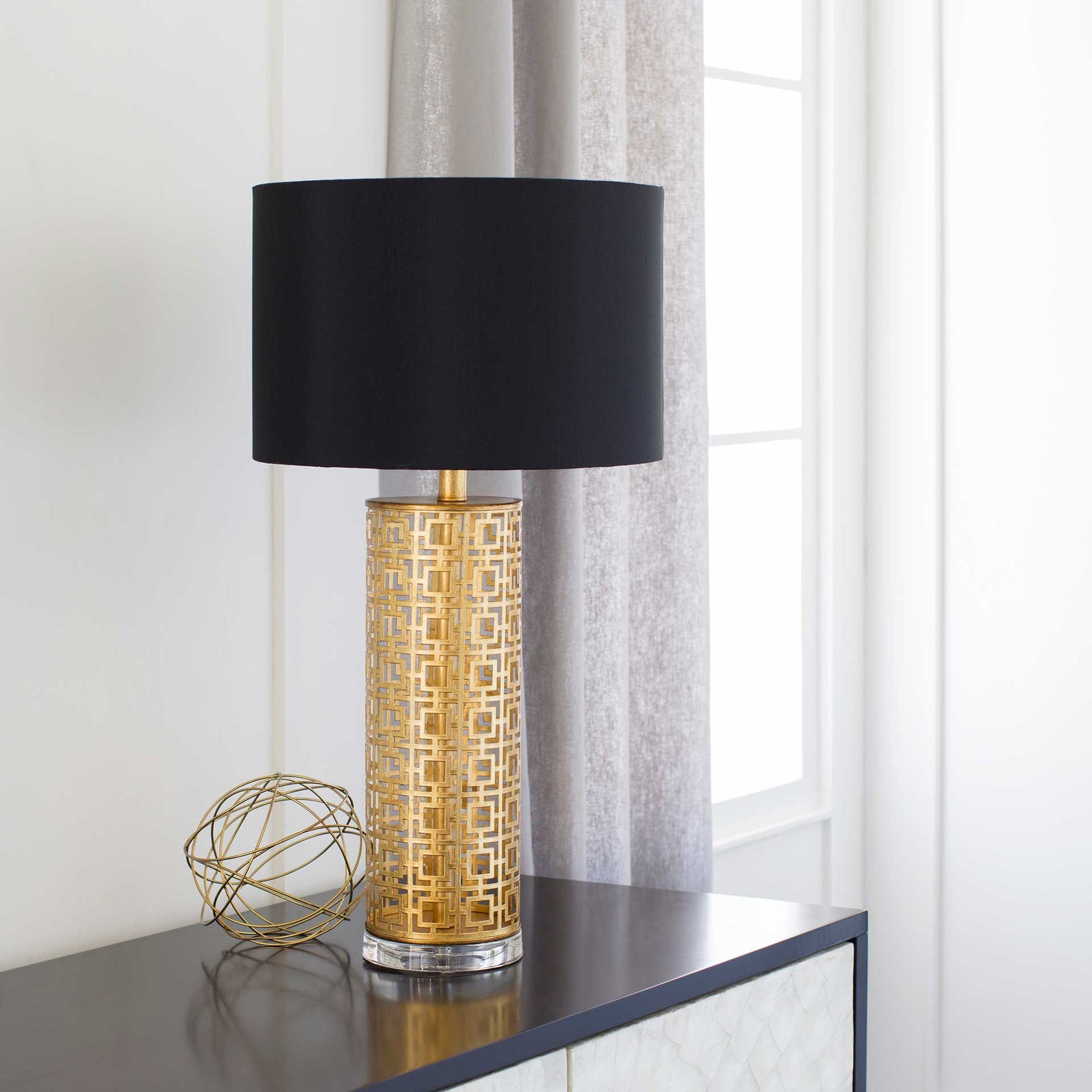 Bean Table Lamp Black/Gold