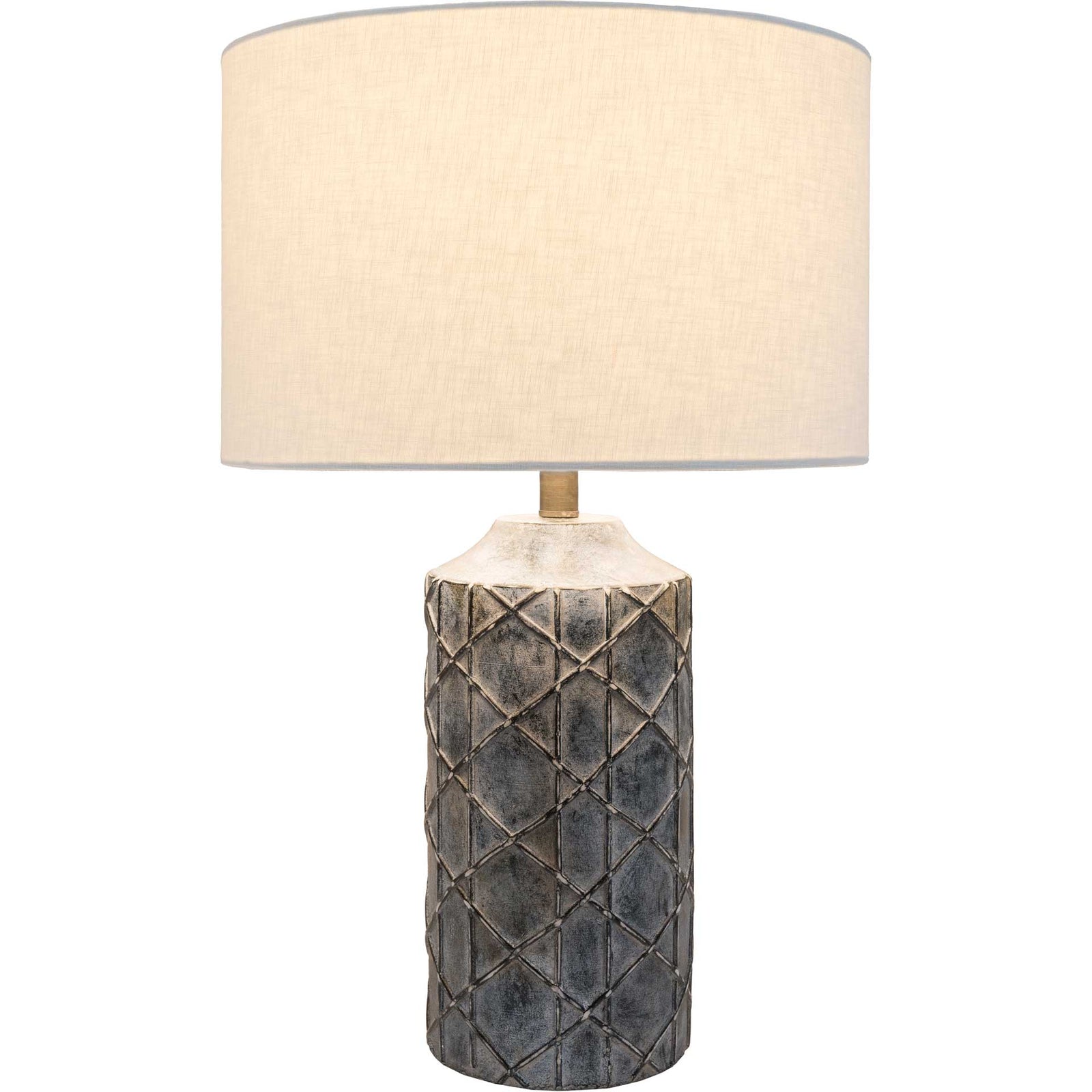 Braxton Table Lamp Charcoal/White/Slate Gray