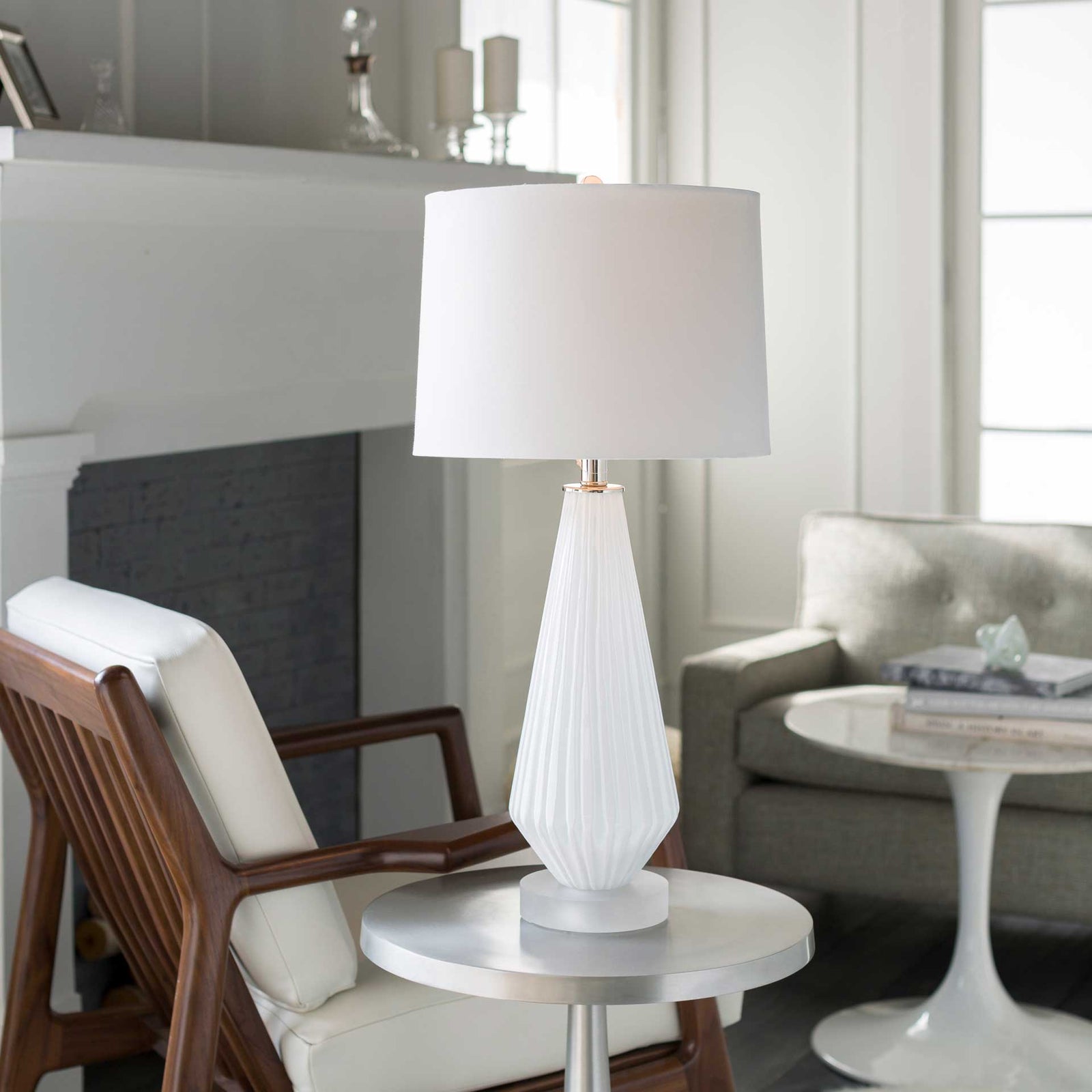 Brock Table Lamp White
