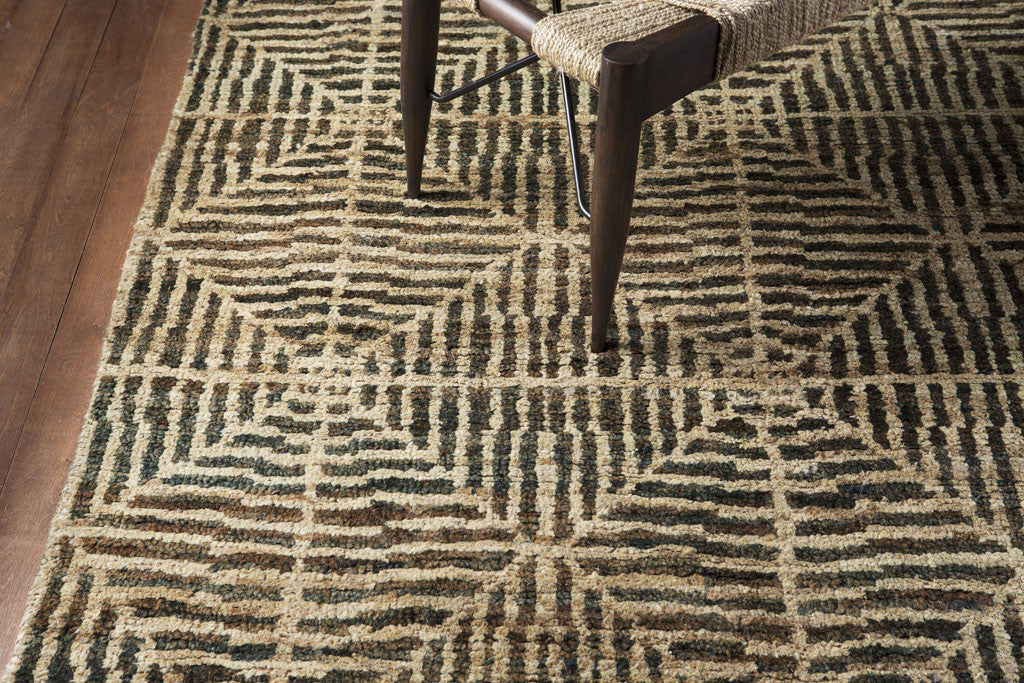 Bjorn Dark Brown/Black/Khaki Area Rug