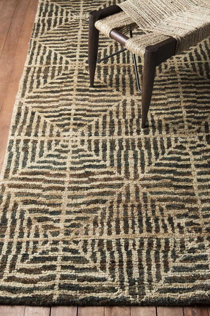 Bjorn Dark Brown/Black/Khaki Area Rug