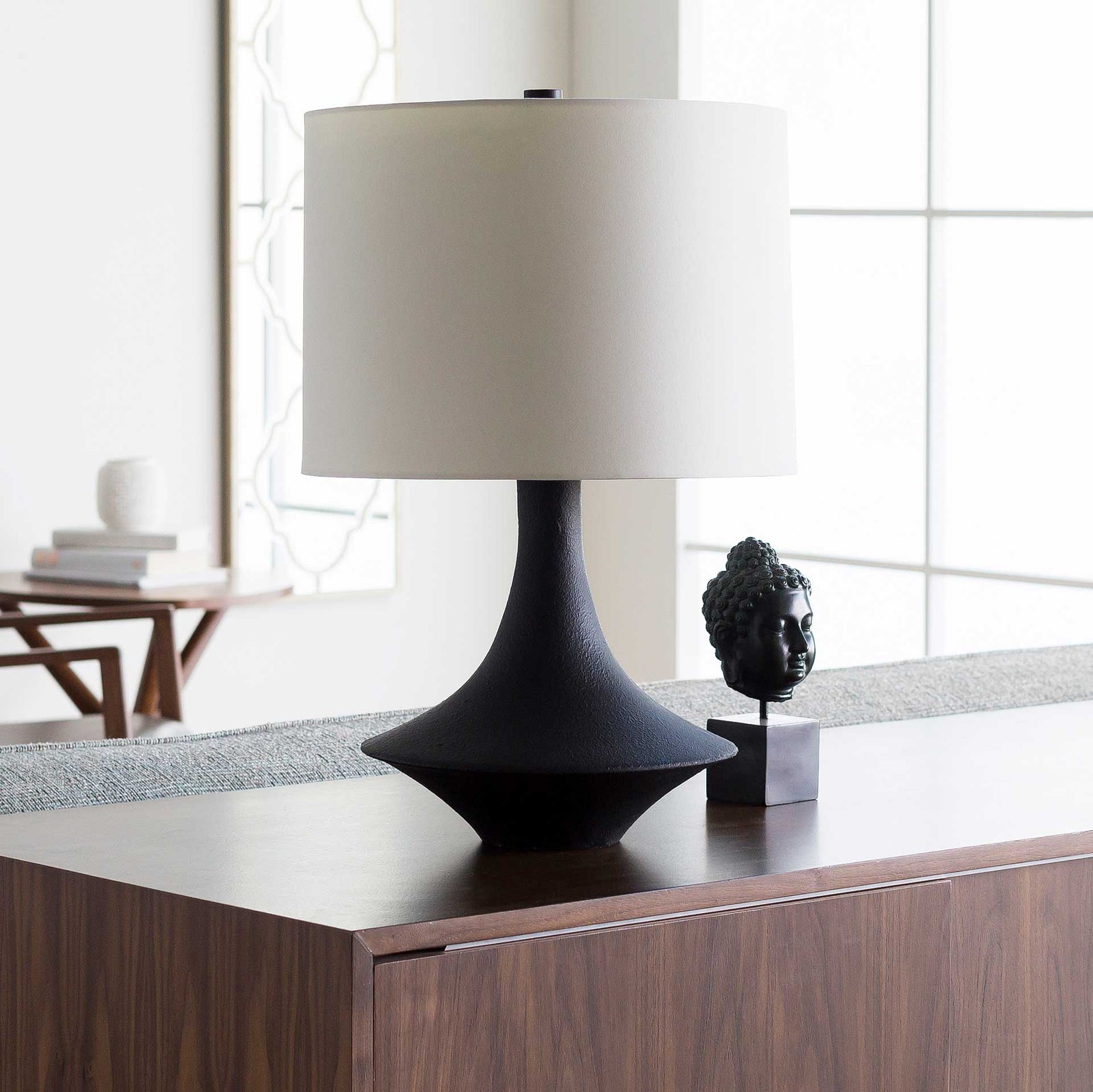 Brennan Table Lamp Black/White
