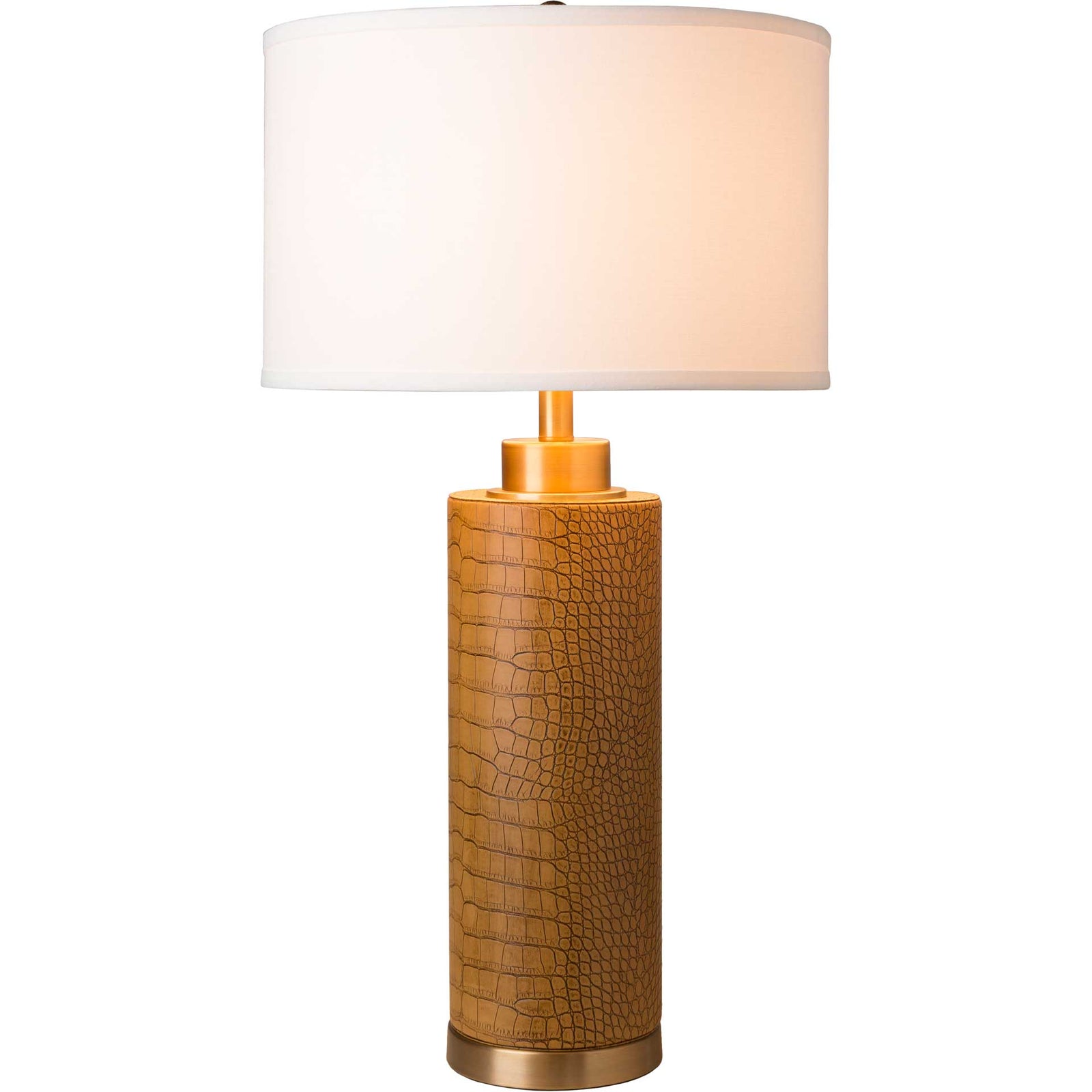 Bruce Table Lamp Tan/White/Camel