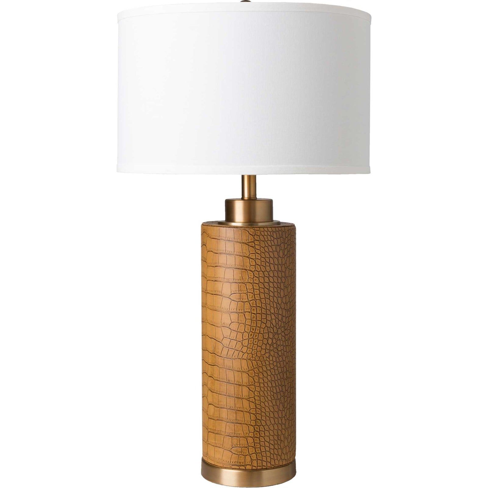 Bruce Table Lamp Tan/White/Camel