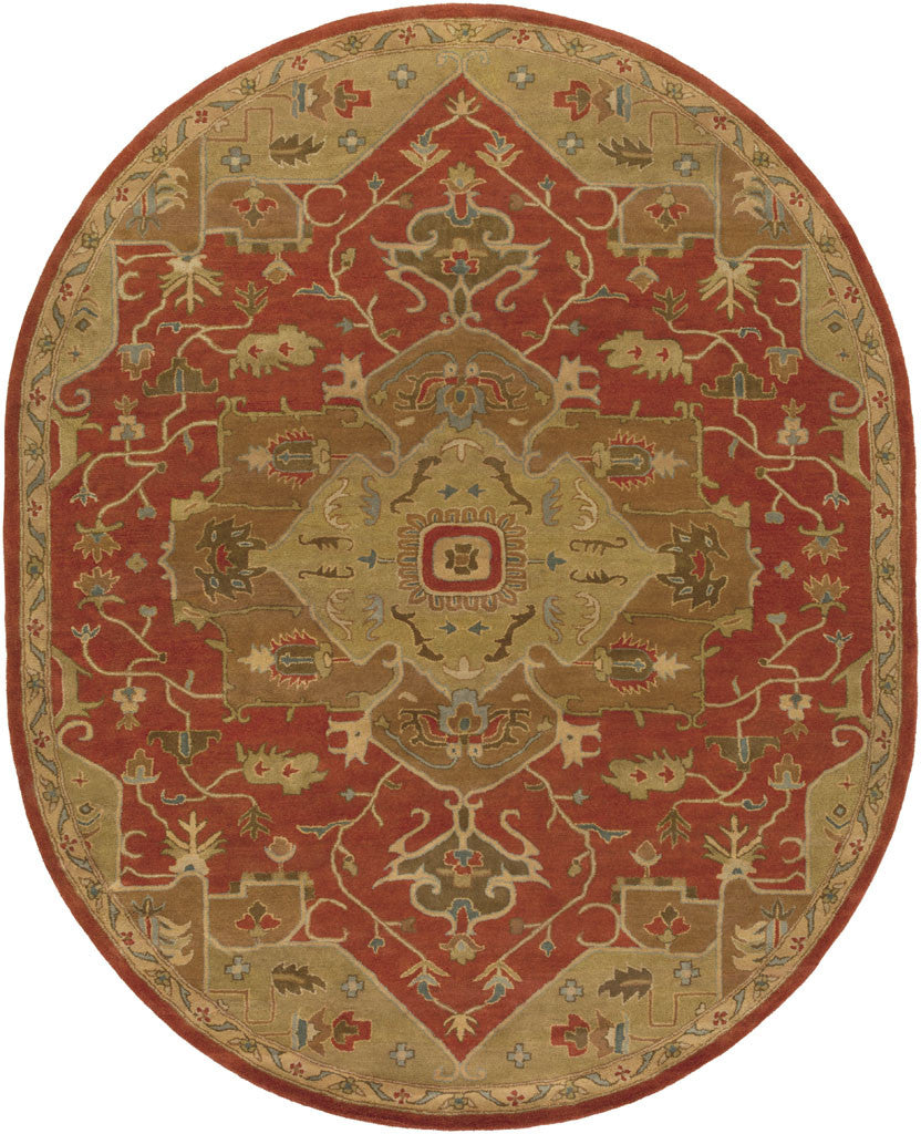 Caesar Burgundy/Gold Round Rug