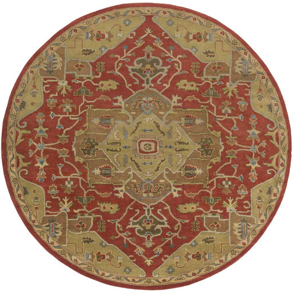 Caesar Burgundy/Gold Round Rug