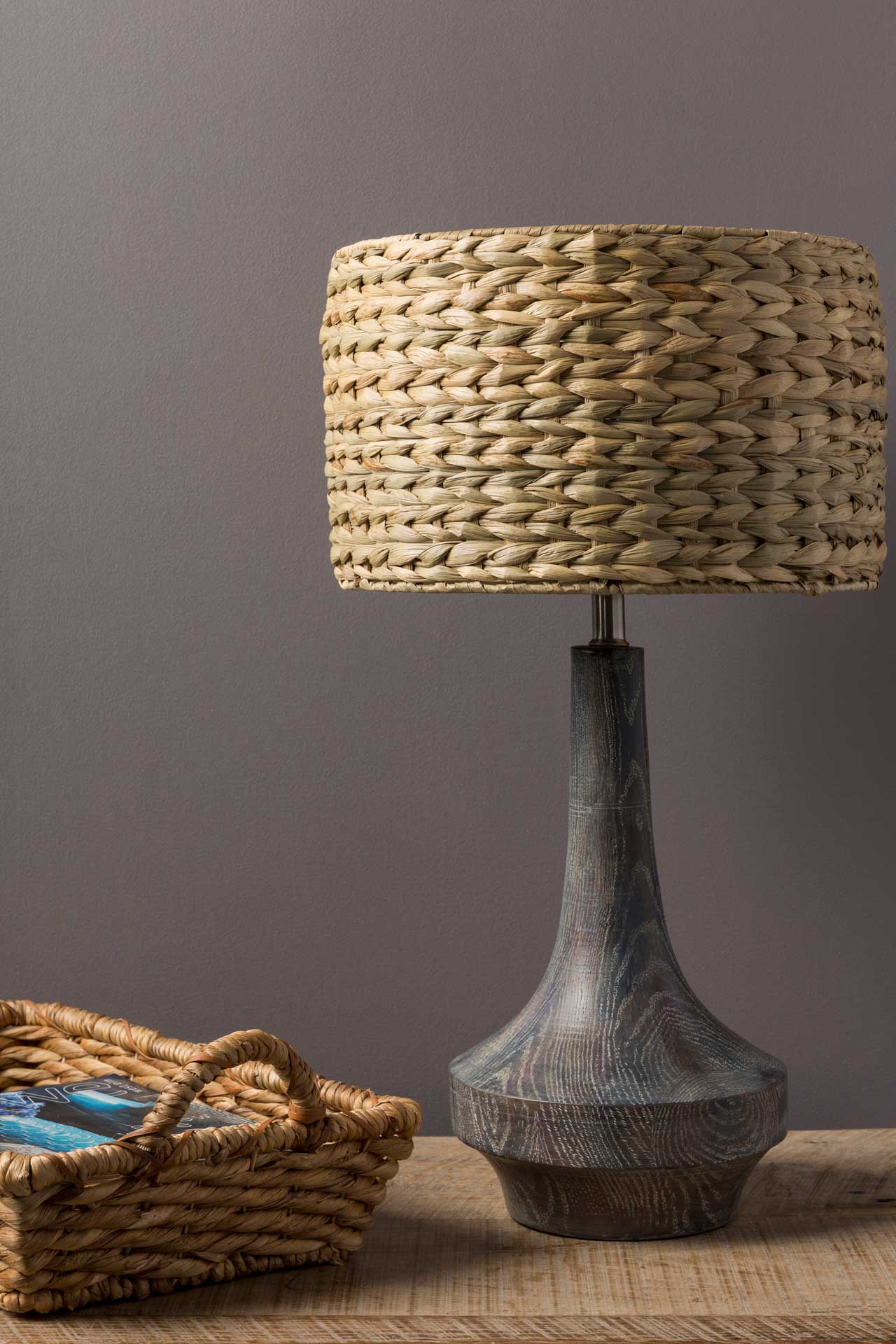 Callum Table Lamp Camel/Slate Gray/Natural