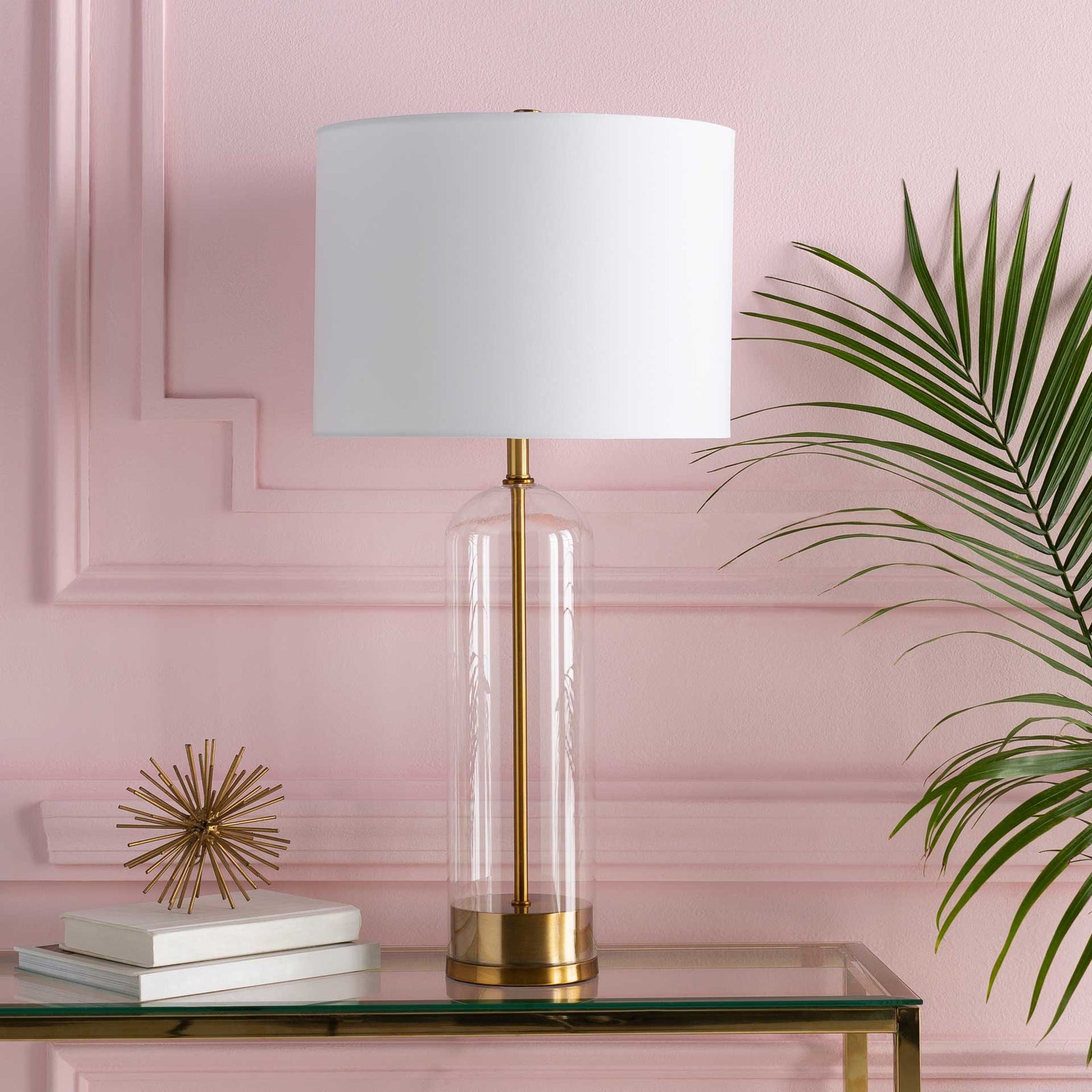 Carlos Table Lamp White/Gold
