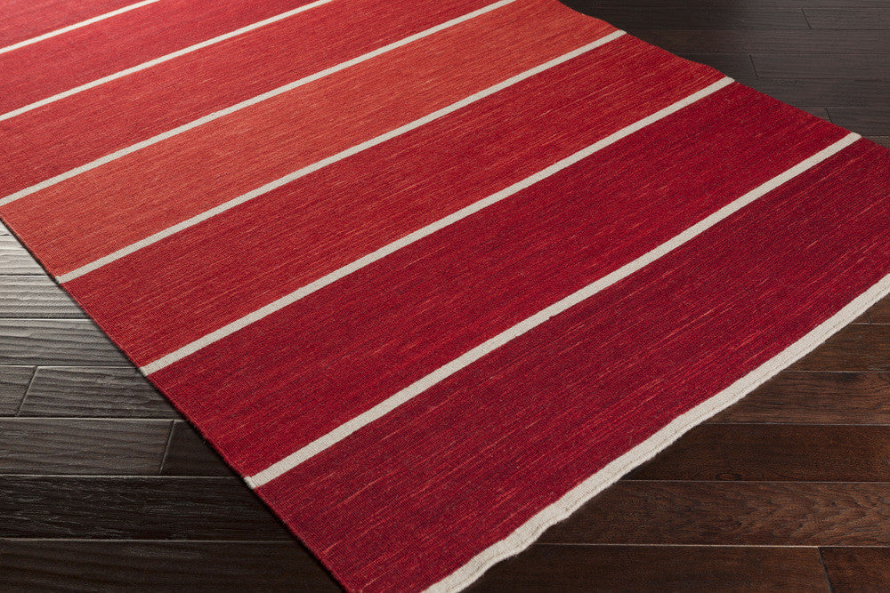 Calvin Burgundy/Coral Area Rug