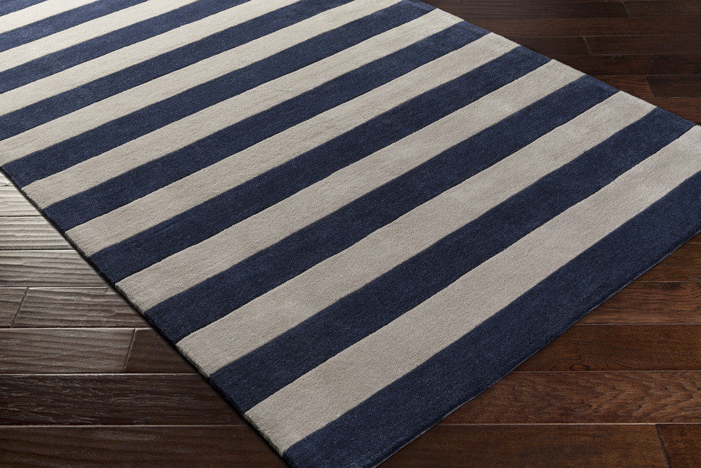 Cosmopolitan Light Gray/Navy Area Rug