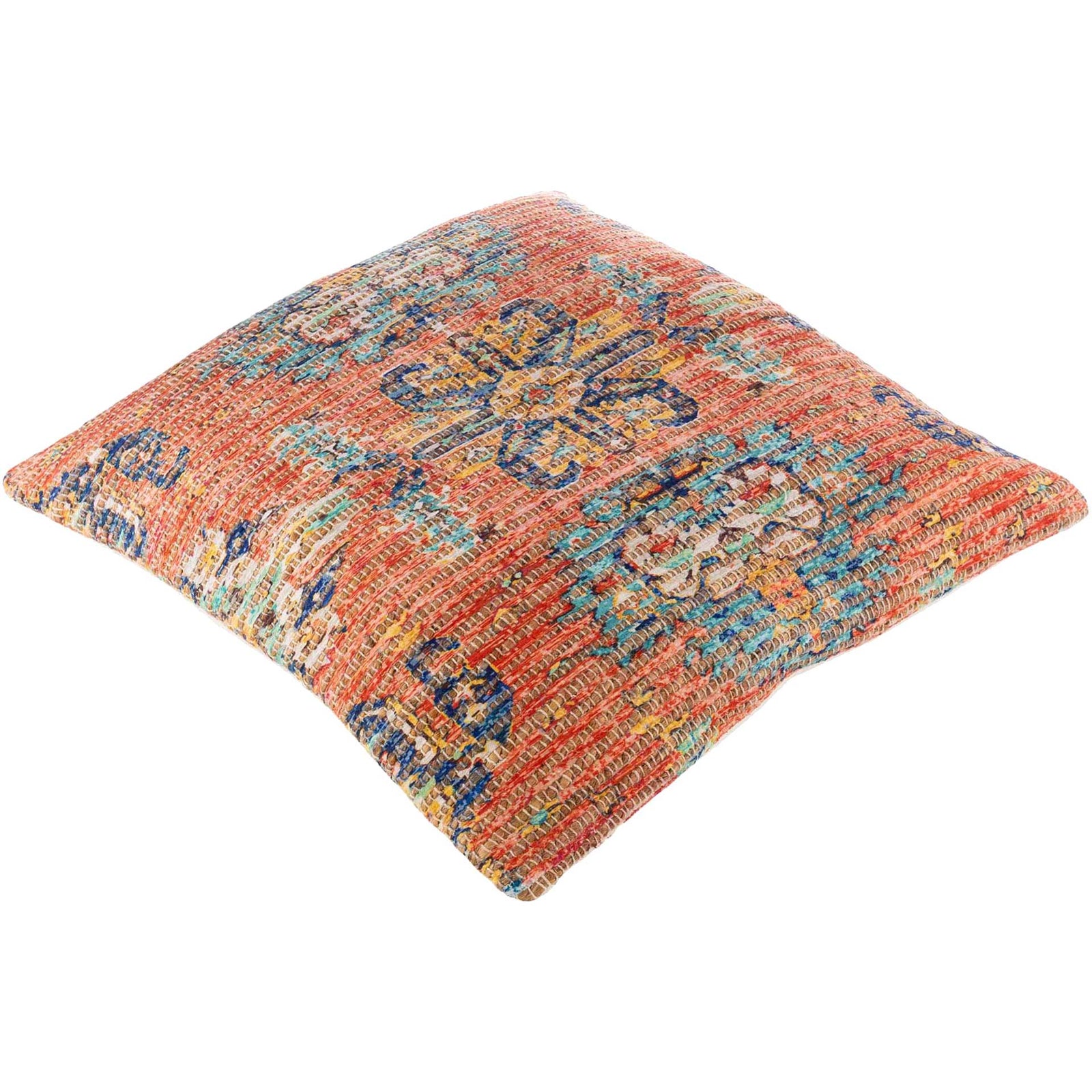 Conrad Pillow Aqua/Ivory/Terracotta