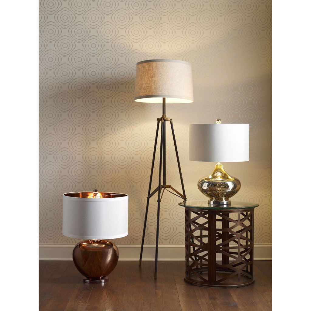 Langley Tripod Floor Lamp Black/Gold