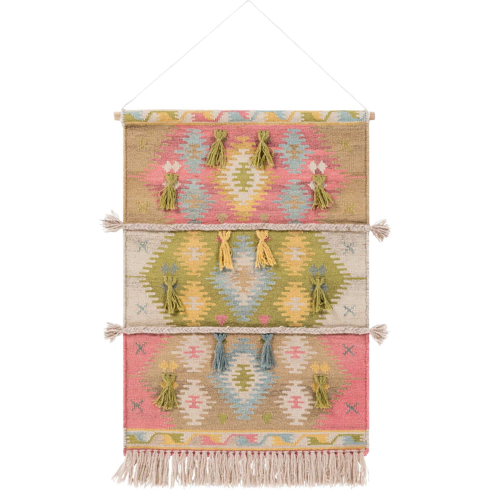 Abel Wall Hanging Rose/Olive/Khaki