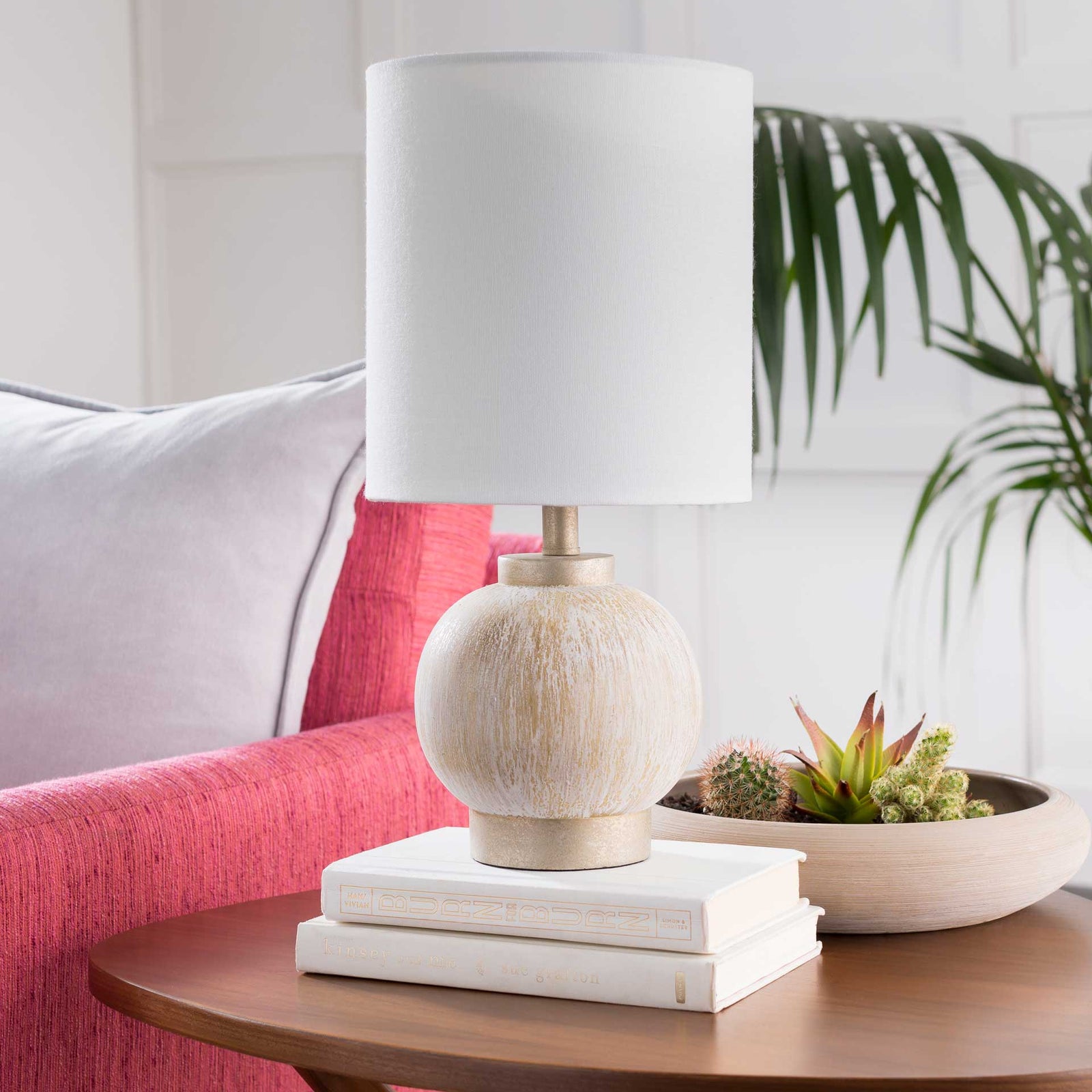 Denver Table Lamp Ivory/White/Tan