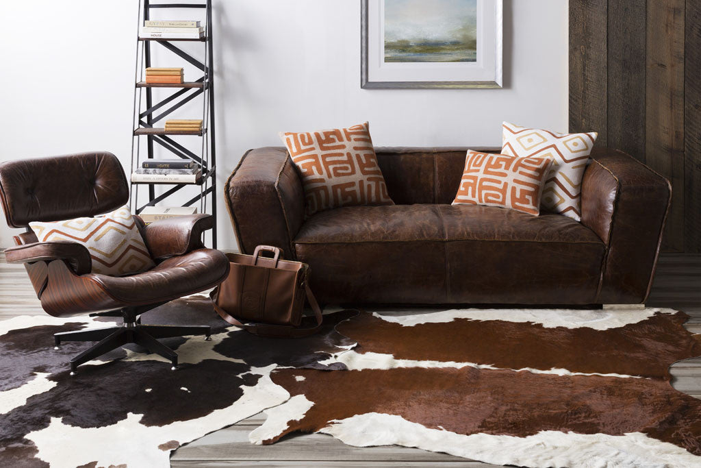 Duke Beige/Mocha Cowhide Rug