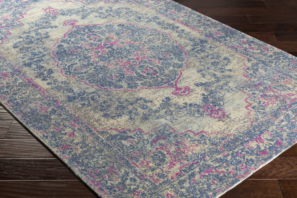 Edith Cream/Dark Blue/Medium Gray Area Rug