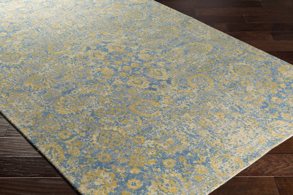 Edith Cream/Sky Blue/Pale Blue Area Rug