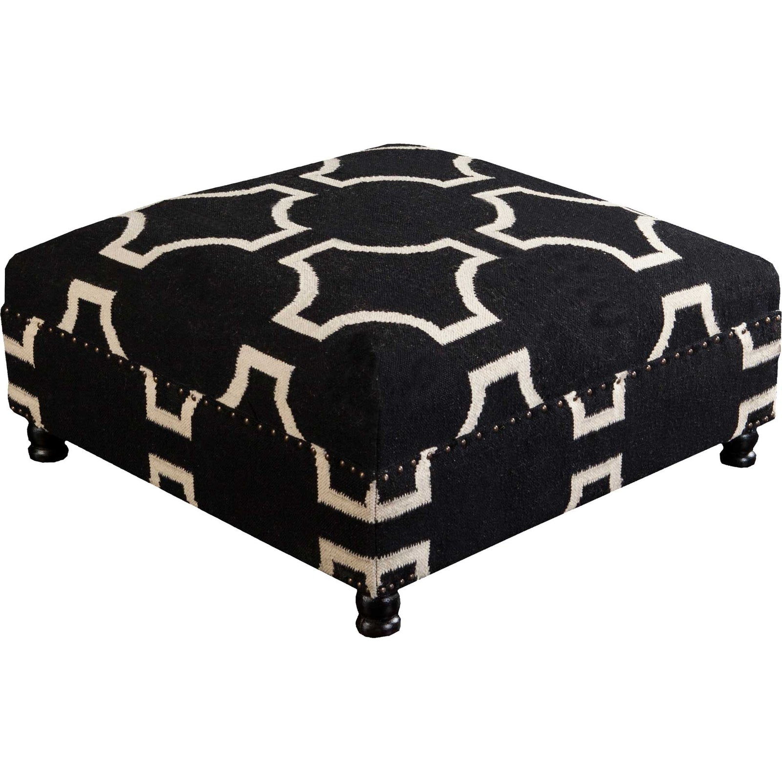 Fabian Ottoman Black/Beige