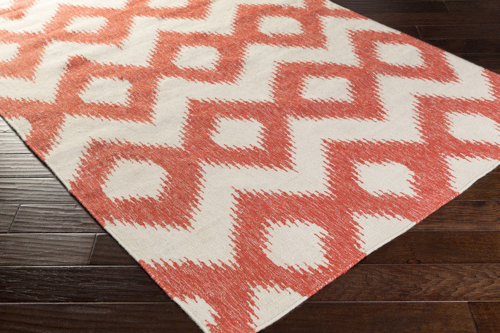 Frontier Ikat Ivory/Poppy Area Rug