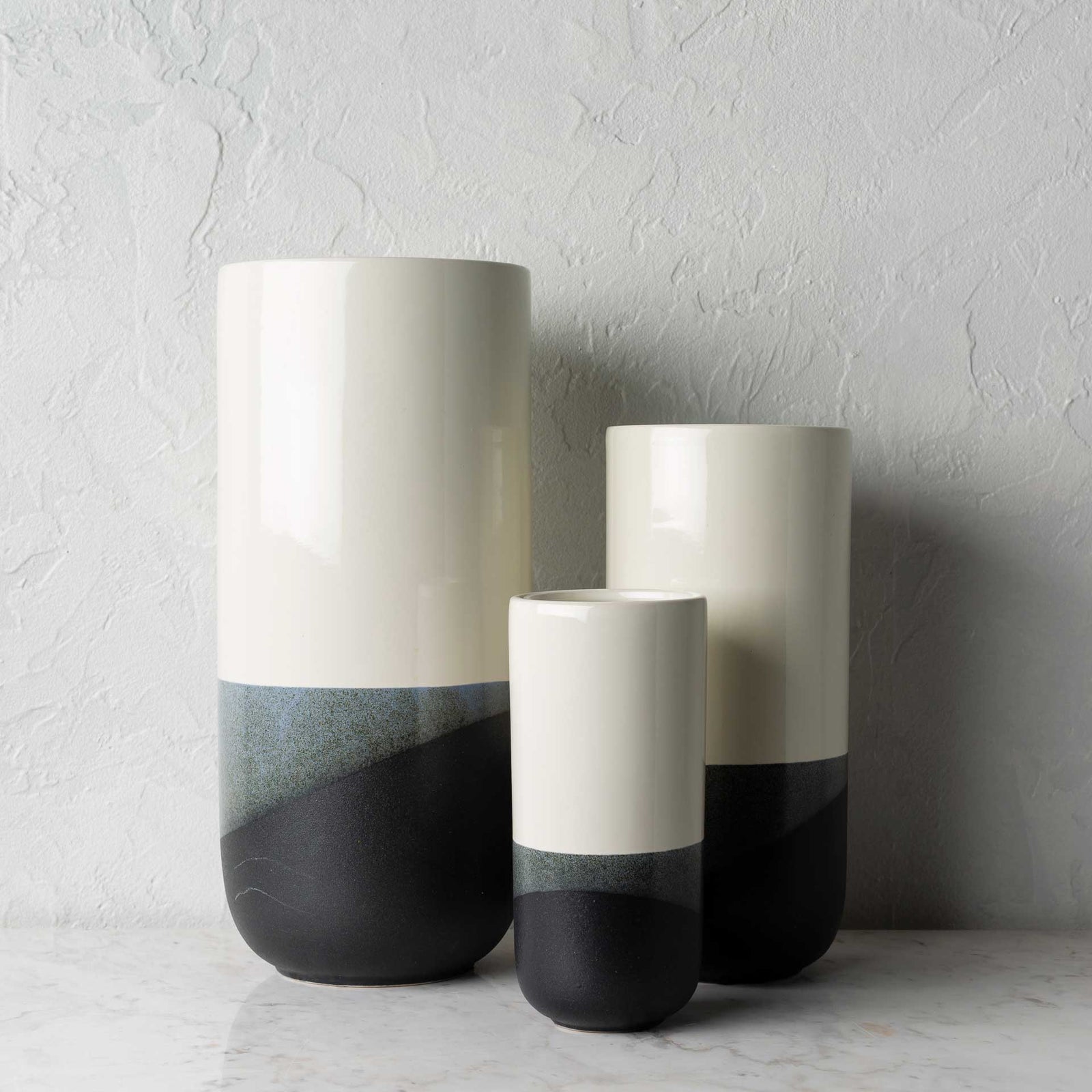 Genevieve Vase Cream/Black