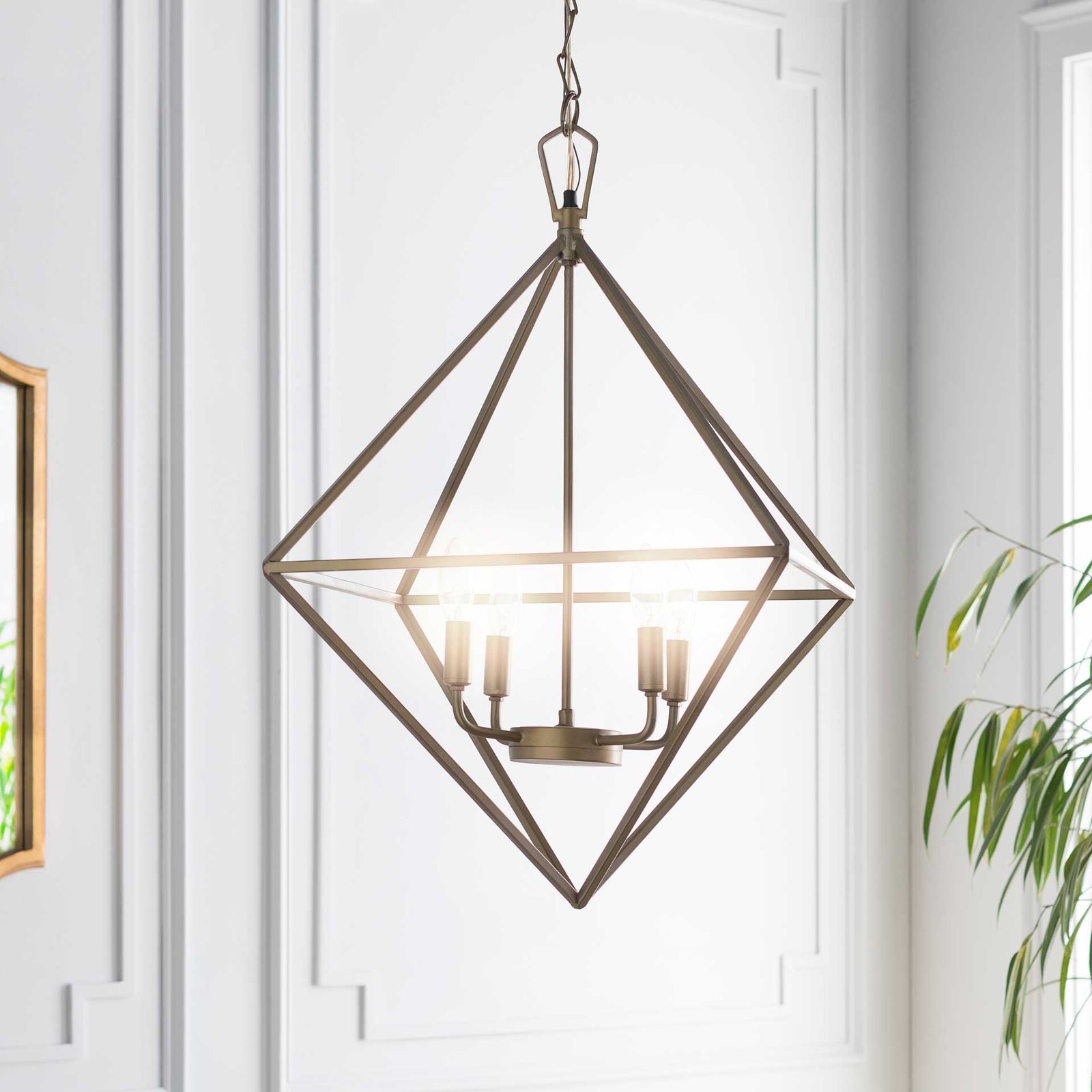 Bailee Prism Ceiling Lamp Brass